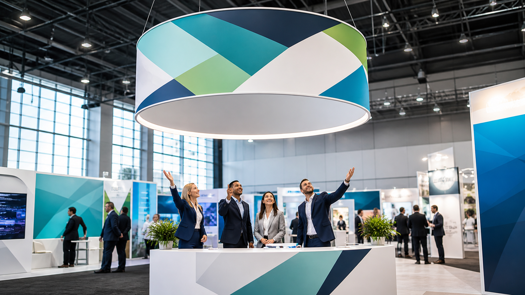 When Trade Show Hanging Signs Beat Taller Booth Displays